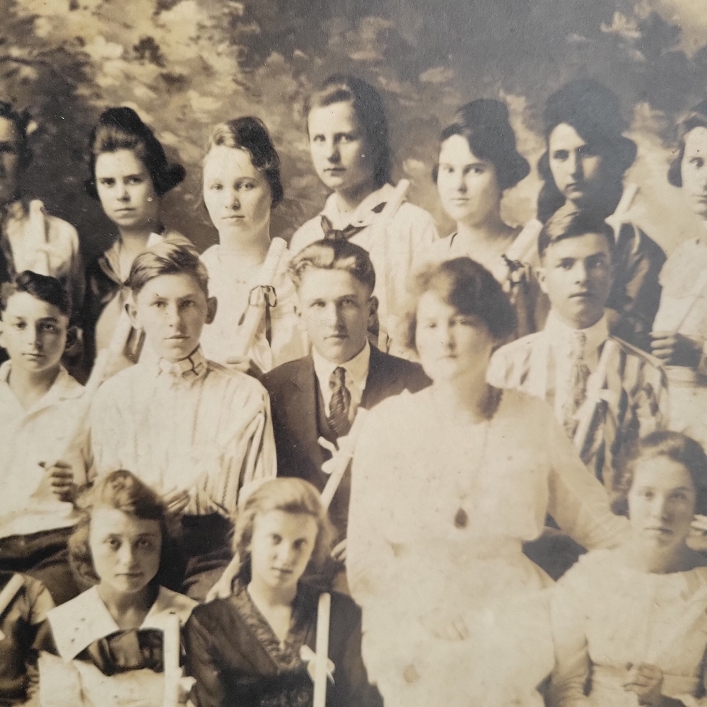 Antique Cabinet Card Sepia Photo Graduation 1920's Professional Pic H 12" W 14" - Picture 3 of 12